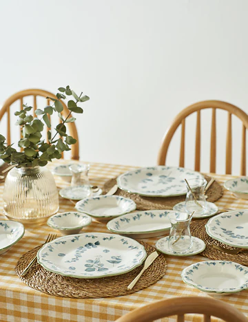 Ocaliptus Stoneware 52 Parça 12 Kişilik Kahvaltı Takımı Yeşil