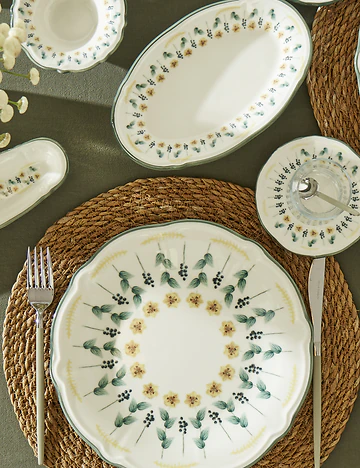 Adelina Stoneware 52 Parça 12 Kişilik Kahvaltı Takımı Yeşil