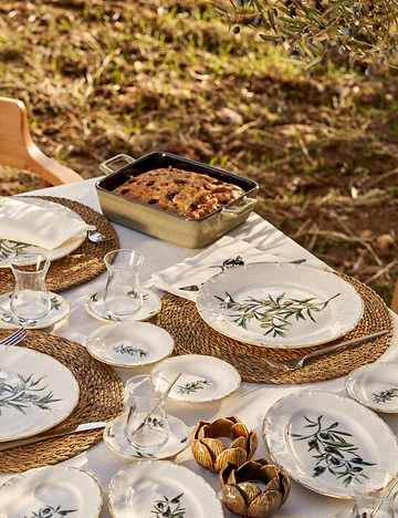 Olive Porselen 52 Parça 12 Kişilik Kahvaltı Takımı Yeşil