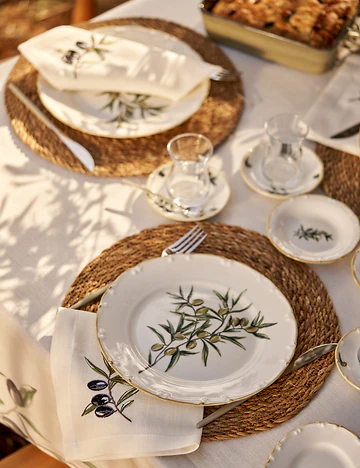 Olive Porselen 52 Parça 12 Kişilik Kahvaltı Takımı Yeşil