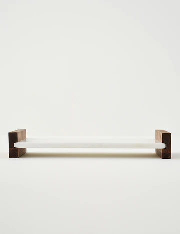 Olmo Mermer Dekoratif Tepsi Naturel (15x30 cm)