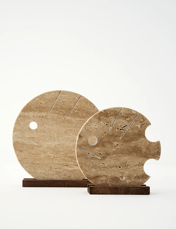 Ephesus Traverten Fish Dekoratif Obje Naturel (20x13x6 cm)