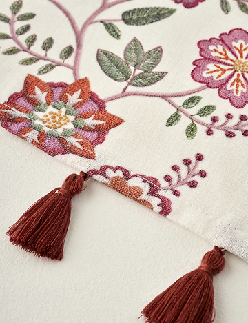 Grandma Püsküllü Runner Ekru (50x150 cm)