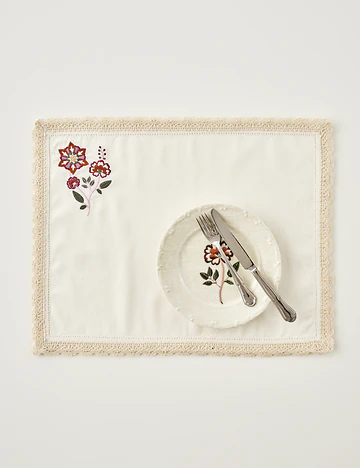 Grandma Kopanakili Nakışlı Amerikan Servis Ekru (35x45 cm)