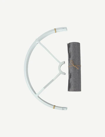 Peggy Demonte Tripod Lambader Gri-Beyaz (36x36x140 cm)