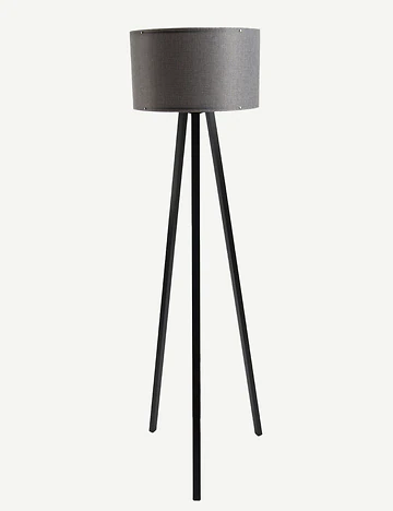 Peggy Demonte Tripod Lambader Gri-Siyah (36x36x140 cm)