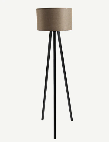 Peggy Demonte Tripod Lambader Jüt-Siyah (36x36x140 cm)