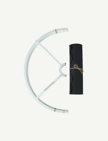 Peggy Demonte Tripod Lambader Siyah-Ceviz (36x36x140 cm)