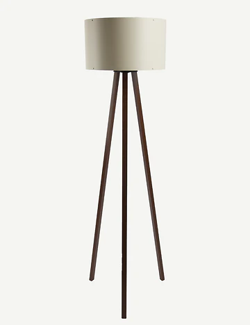 Peggy Demonte Tripod Lambader Finlin Krem-Ceviz (36x36x140 cm)