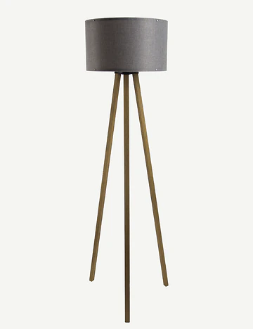 Peggy Demonte Tripod Lambader Gri-Naturel (36x36x140 cm)