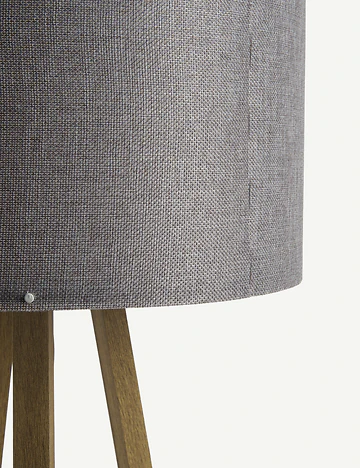 Peggy Demonte Tripod Lambader Gri-Naturel (36x36x140 cm)