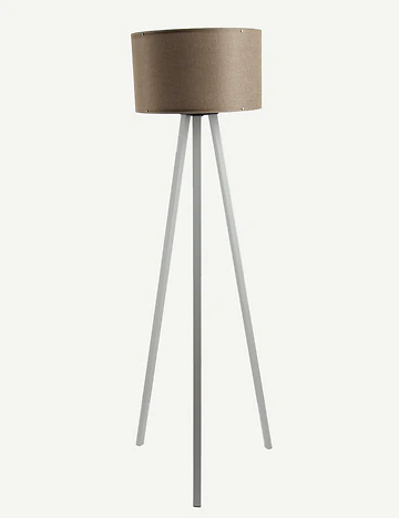 Peggy Demonte Tripod Lambader Jüt-Beyaz (36x36x140 cm)