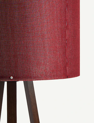 Peggy Demonte Tripod Lambader Bordo-Ceviz (36x36x140 cm)