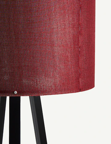 Peggy Demonte Tripod Lambader Bordo-Siyah (36x36x140 cm)