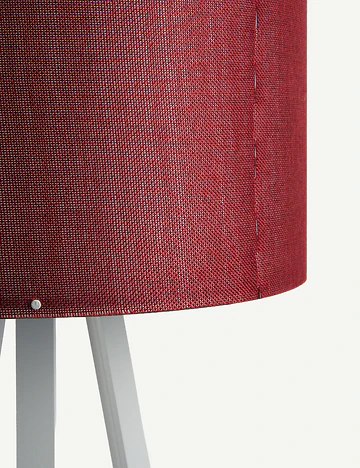 Peggy Demonte Tripod Lambader Bordo-Beyaz (36x36x140 cm)