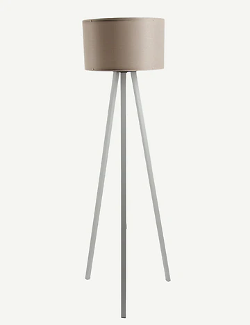 Peggy Demonte Tripod Lambader Bej-Beyaz (36x36x140 cm)