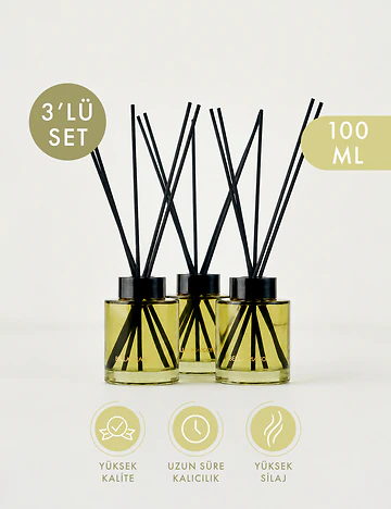 Golden Tropics Çubuklu Oda Kokusu 3'lü Yeşil (100 ml)