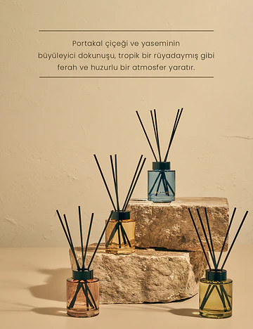 Golden Tropics Çubuklu Oda Kokusu 3'lü Yeşil (100 ml)