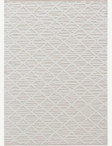 Iris Geometrik Desenli Halı Krem (160x230 cm)