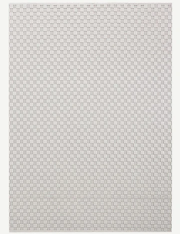 Pixel Geometrik Desenli Halı Krem (80x150 cm)