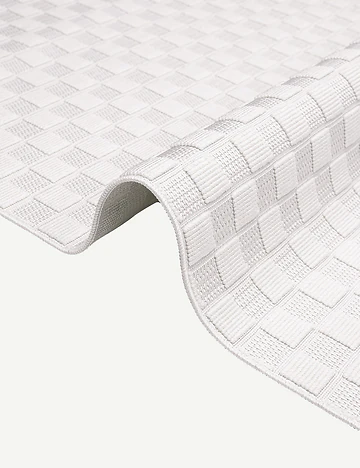 Pixel Geometrik Desenli Halı Krem (80x150 cm)