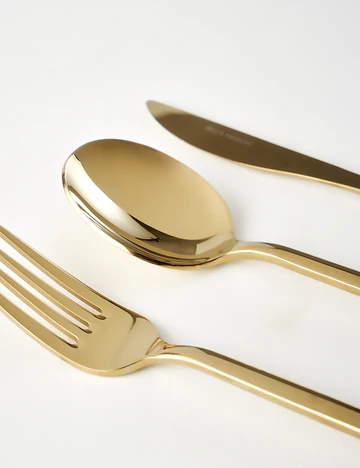 Siena 12 Kişilik 84 Parça Çatal Kaşık Bıçak Seti Gold