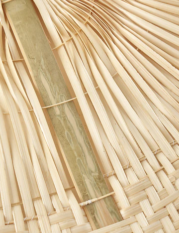 Lina Dekoratif Bambu Duvar Dekoru Naturel (3x48x58 cm)