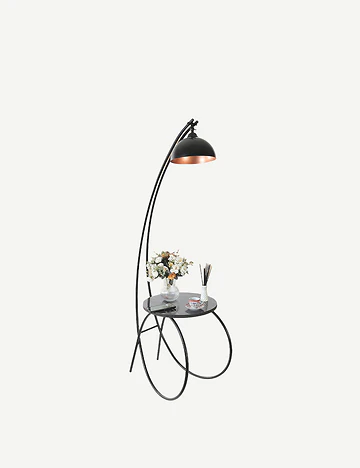 Emily Sehpalı Lambader Siyah Retro Başlıklı (64x165 cm)
